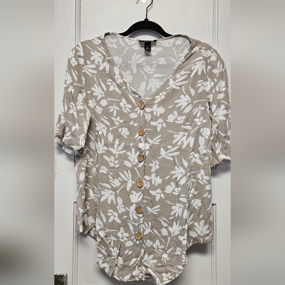AGB Women's Tan Lounge Top & Pants Set Size Small